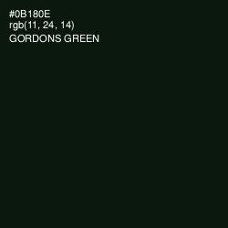 #0B180E - Gordons Green Color Image
